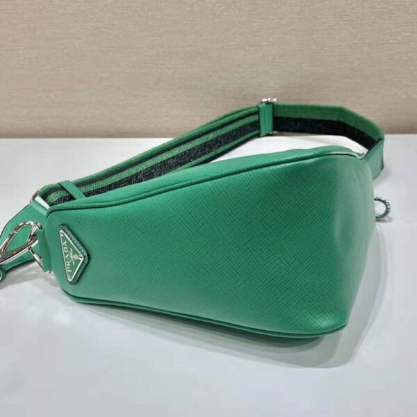 Prada Women Saffiano Prada Triangle Bag-Green - Image 6
