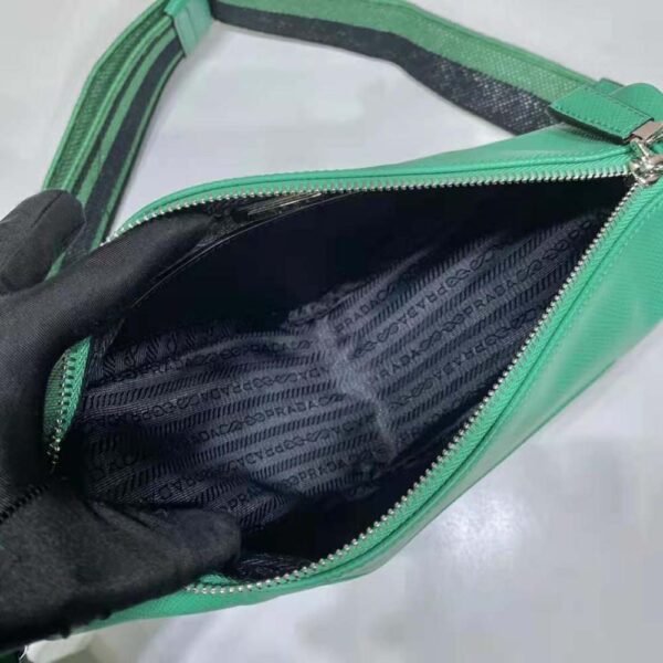 Prada Women Saffiano Prada Triangle Bag-Green - Image 9