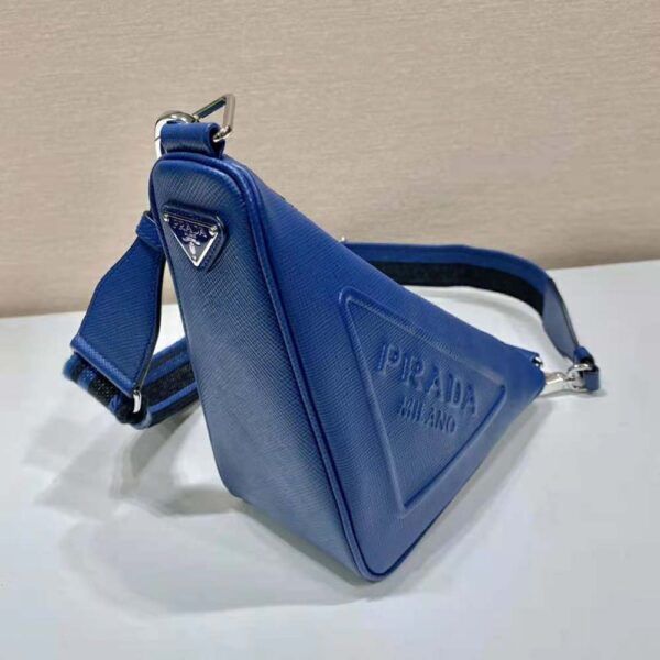 Prada Women Saffiano Prada Triangle Bag-Navy - Image 2