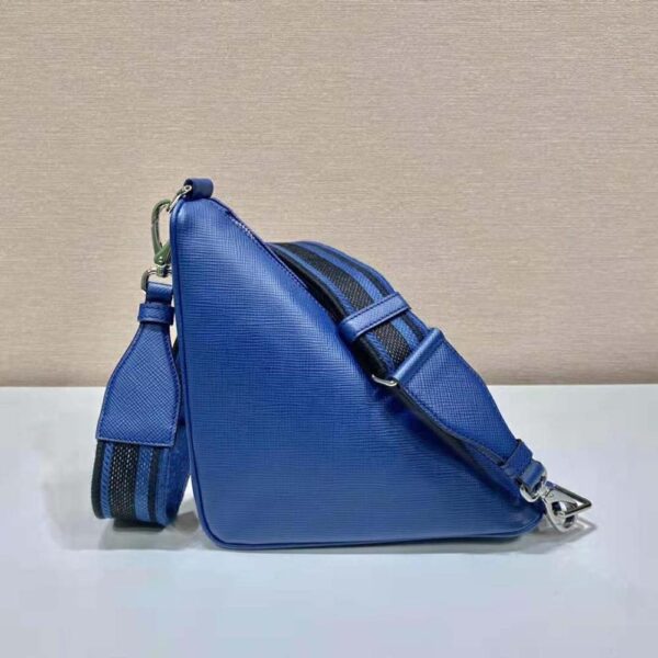 Prada Women Saffiano Prada Triangle Bag-Navy - Image 4