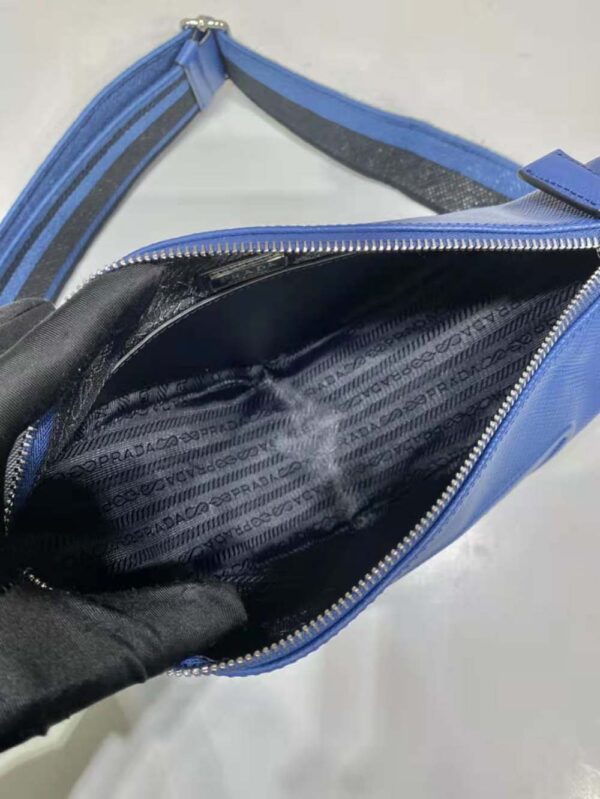 Prada Women Saffiano Prada Triangle Bag-Navy - Image 8