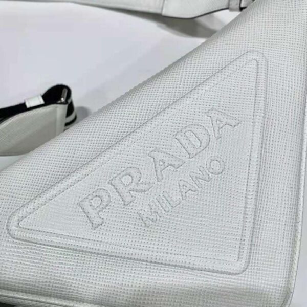 Prada Women Saffiano Prada Triangle Bag-White - Image 6