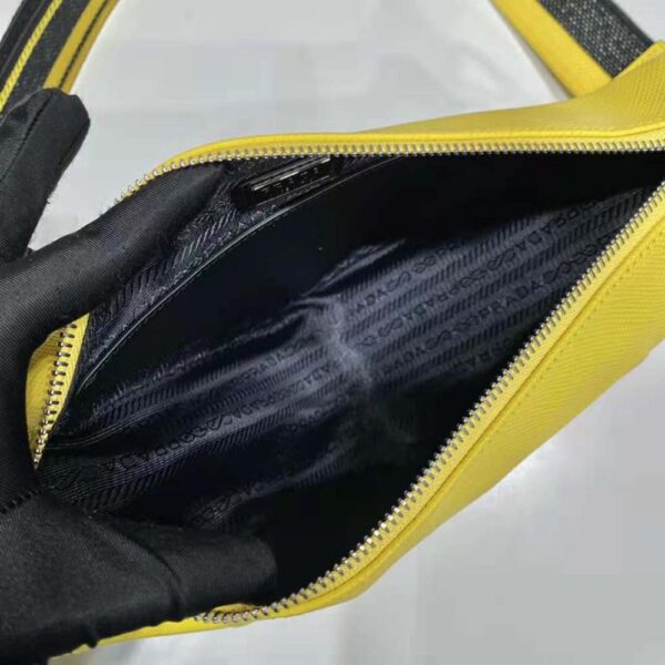 Prada Women Saffiano Prada Triangle Bag-Yellow - Image 8