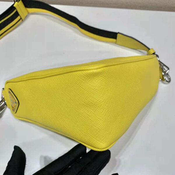 Prada Women Saffiano Prada Triangle Bag-Yellow - Image 7