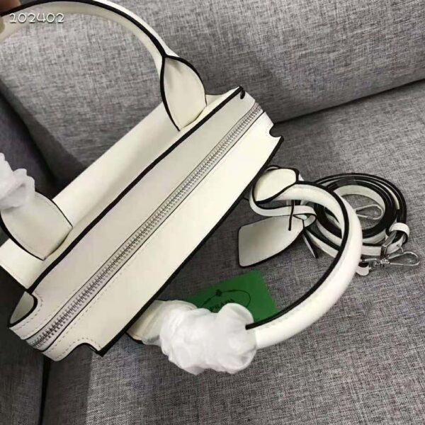 Prada Women Saffiano Leather Prada Kristen Handbag-White - Image 6