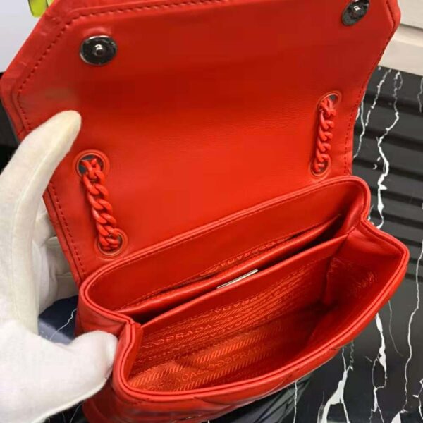 Prada Women Small Nappa Leather Prada Spectrum Bag-Red - Image 7