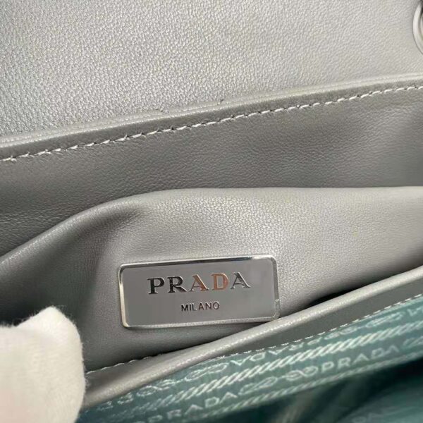 Prada Women Small Nappa Leather Prada Spectrum Bag-Silver - Image 9