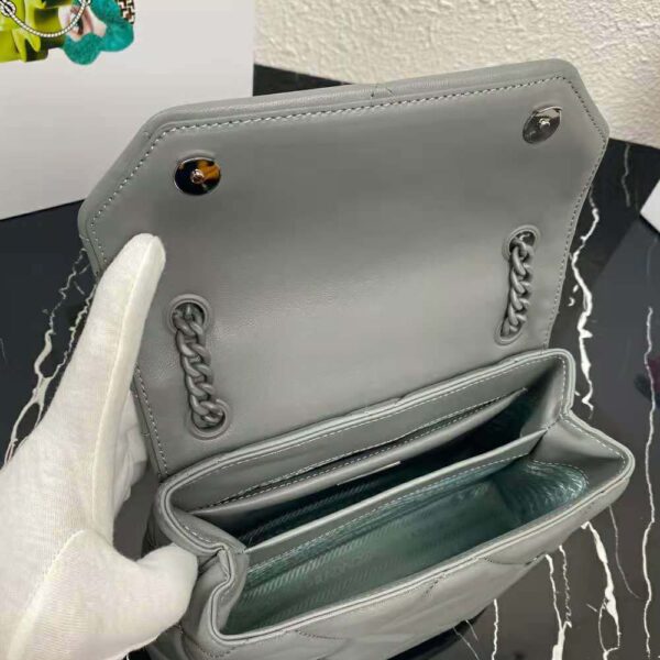 Prada Women Small Nappa Leather Prada Spectrum Bag-Silver - Image 6
