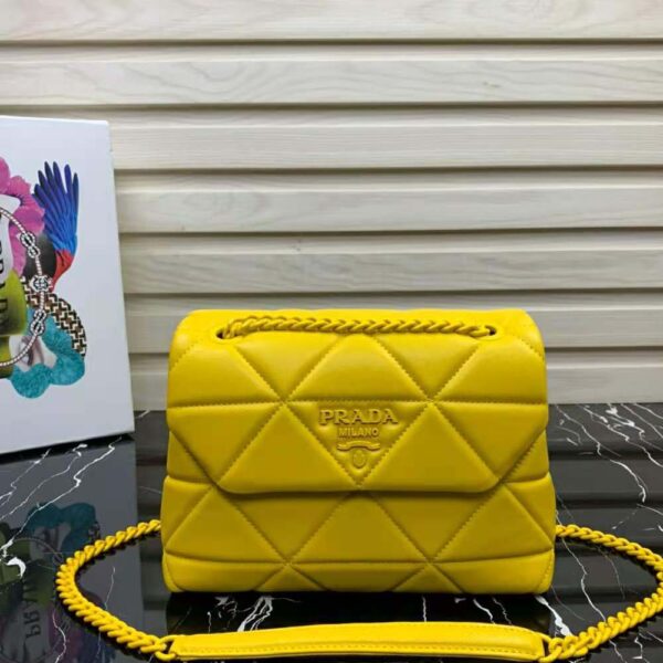 Prada Women Small Nappa Leather Prada Spectrum Bag-Yellow - Image 2