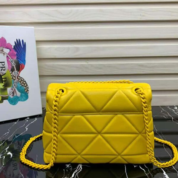 Prada Women Small Nappa Leather Prada Spectrum Bag-Yellow - Image 3