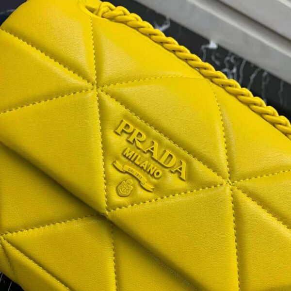 Prada Women Small Nappa Leather Prada Spectrum Bag-Yellow - Image 8