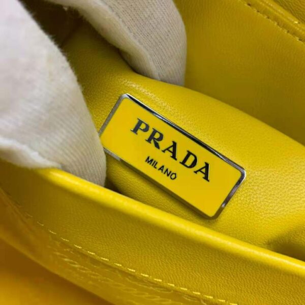 Prada Women Small Nappa Leather Prada Spectrum Bag-Yellow - Image 9