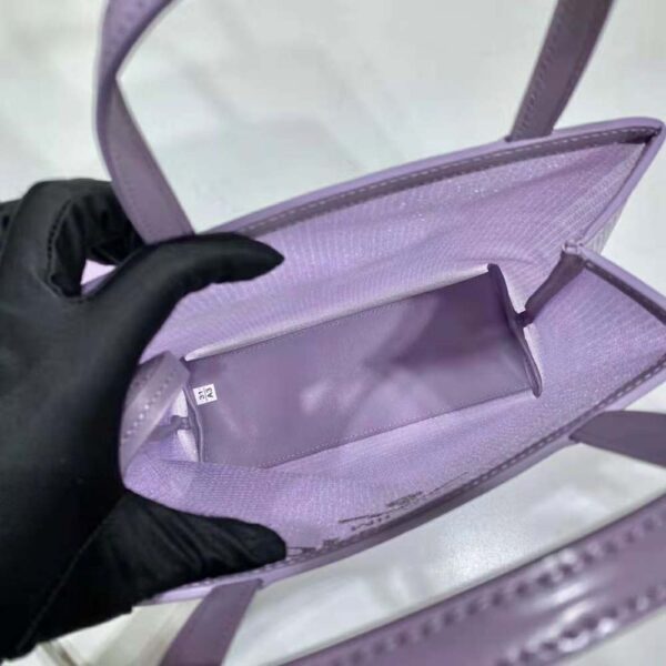 Prada Women Small Sequined Mesh Tote Bag-Purple - Image 7