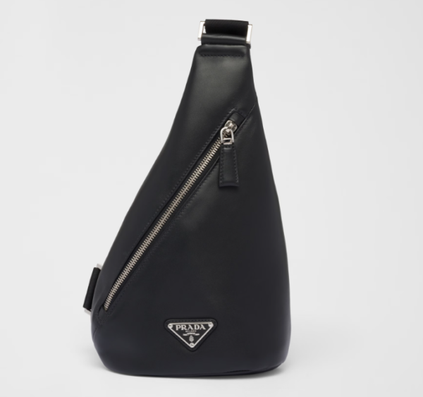 Prada Cross leather bag Black